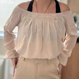 Vintage flowy Silk Blouse , S